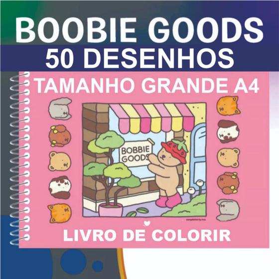 Livro De Colorir Bobbie Goods Rosa Colorir 50 Páginas A4 Grande Encadernado – Gráfica Giro SP