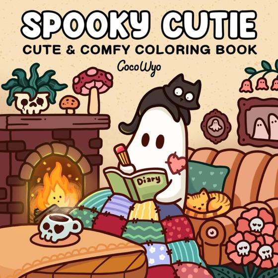 Imagem de Livro de colorir Coco Wyo Spooky Cutie para adultos e adolescentes