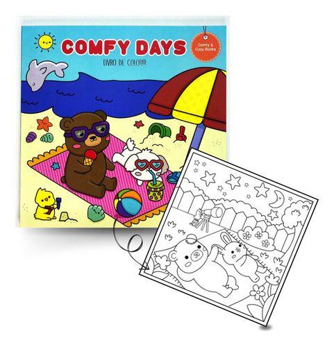 Imagem de Livro De Colorir Comfy Days Bobbie Goods Comfy Day Magic Kids Capa Dura Com Desenhos Variados E Detalhados Com 48 Página