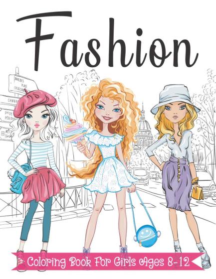 Imagem de Livro de colorir de moda publicado de forma independente para meninas 8-12