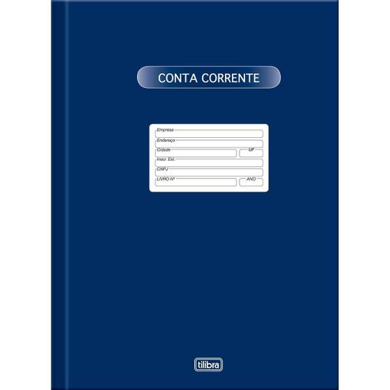 Imagem de Livro De Conta Corrente Capa Dura Grande 100 Folhas Tilibra