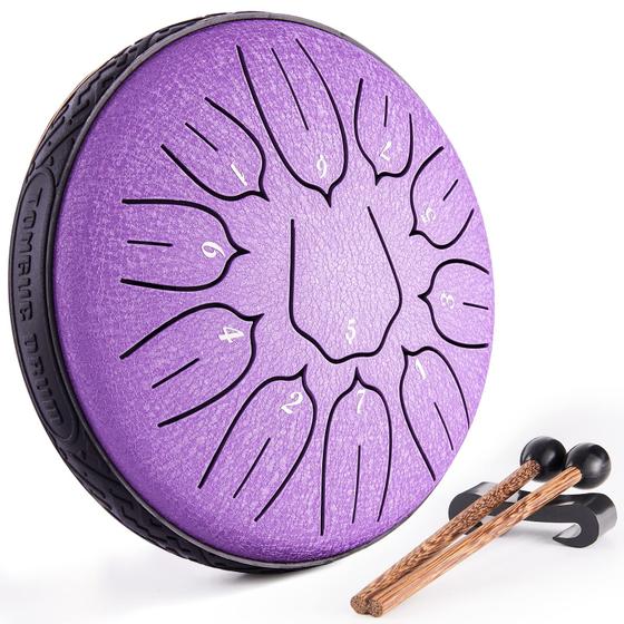 Imagem de Livro de música Steel Tongue Drum Lronbird 15 cm 11 Notes w/ Bag Sticks