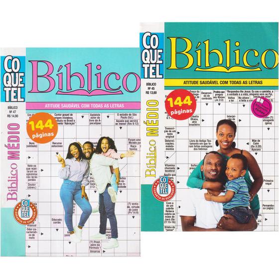 Imagem de Livro De Passatempo Bíblico Evangélico Gospel Jesus Coquetel Kit 2 Volumes Encadernados