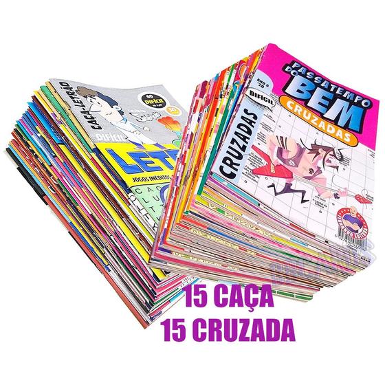 Imagem de Livro De Passatempo Caça Palavras Cruzadas Kit 30 Volumes
