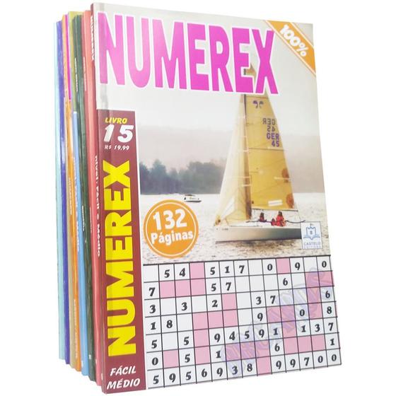 Imagem de Livro de Passatempos Com Números Numerex Numerix - Kit 9 Volumes Encadernados