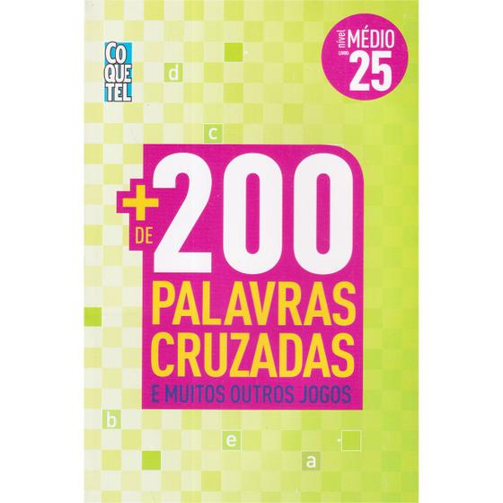 Imagem de Livro de Passatempos Palavras Cruzadas Letrão Livro Coquetel Mais 200 Volume 25