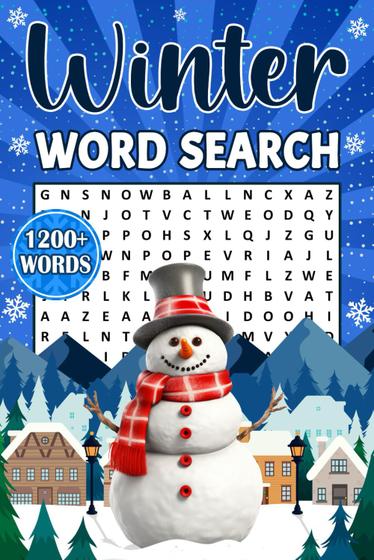 Imagem de Livro de quebra-cabeça de busca de palavras VERSAINSECT Winter 1200 palavras para adultos