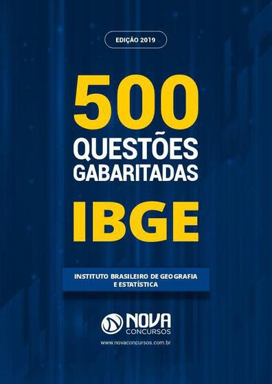 Imagem de Livro De Teste Ibge 2019 500 Questões Gabaritadas