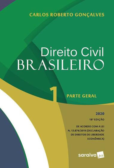 Imagem de Livro - Direito Civil Brasileiro Vol. 1 - 18ª Edição 2020
