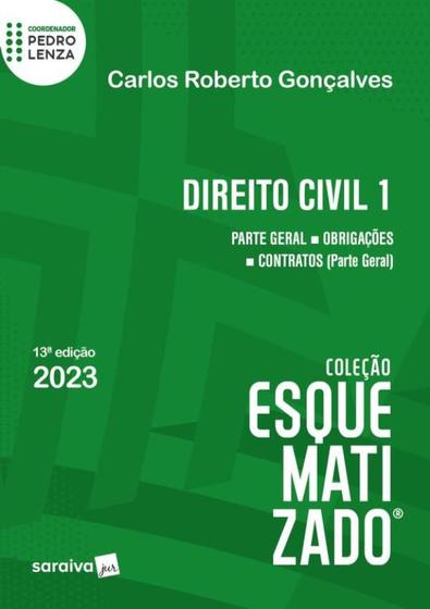 Imagem de Livro Direito Civil Esquematizado Vol. 1 Carlos Roberto Gonçalves