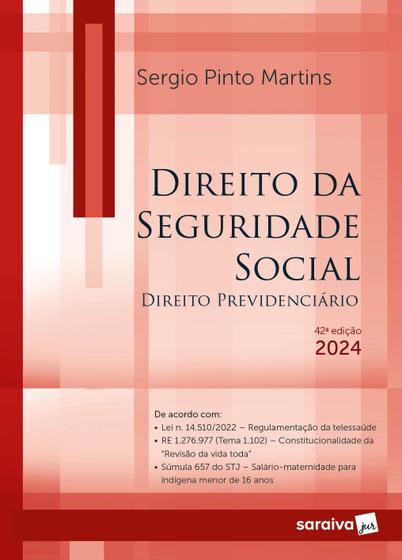 Imagem de Livro - Direito da Seguridade Social - 42ª edição 2024