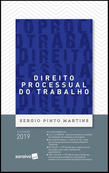 Imagem de Livro - Direito processual do trabalho - 41ª edição de 2019