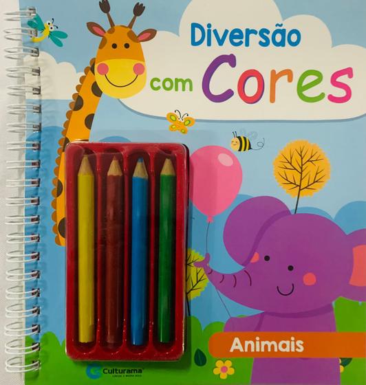 Imagem de Livro diversao com cores com lapis de cor - animais - CULTURAMA EDITORA E DISTRIBUIDORA LTDA  