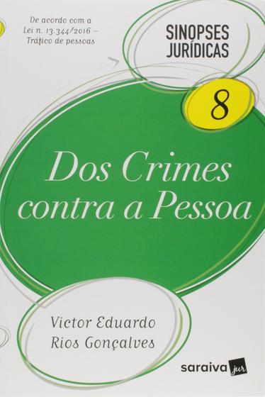 Imagem de Livro: Dos Crimes Contra a Pessoa Autor: Victor Eduardo Rios Gonçalves (Novo, Lacrado) - Saraiva