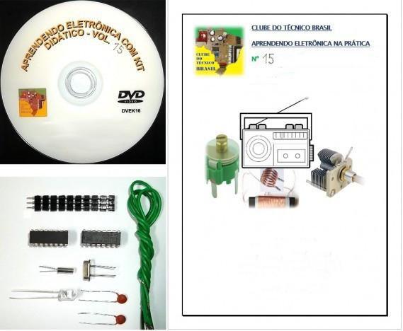 Imagem de  Livro,DVD aula e kit. Outros (tipos) de Componentes Eletrônicos V15 