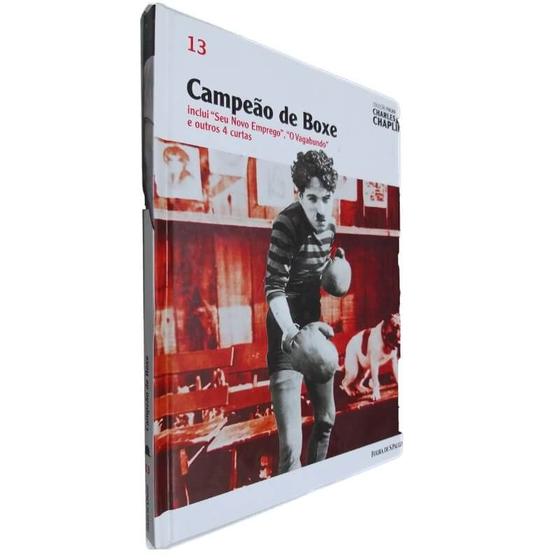 Imagem de Livro/DVD Coleção Folha Charles Chaplin Vol. 13 Campeão de Boxe Inclui Seu Novo Emprego, O Vagabundo e outros 4 Curtas - Publifolha