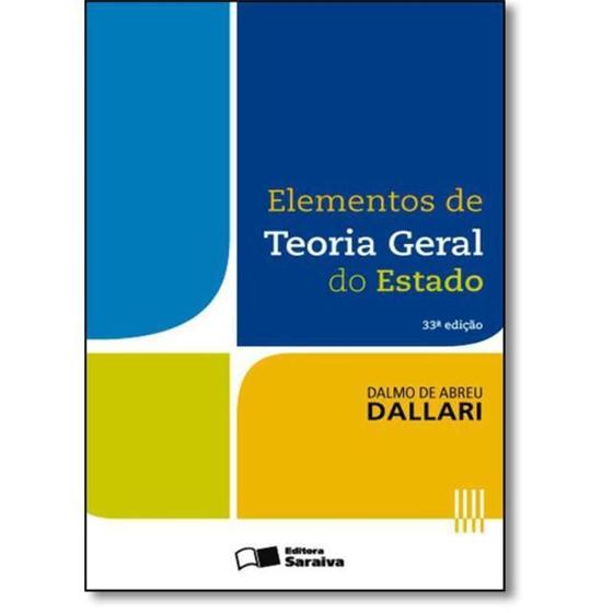 Imagem de Livro - Elementos de teoria geral do estado - 33ª edição de 2015