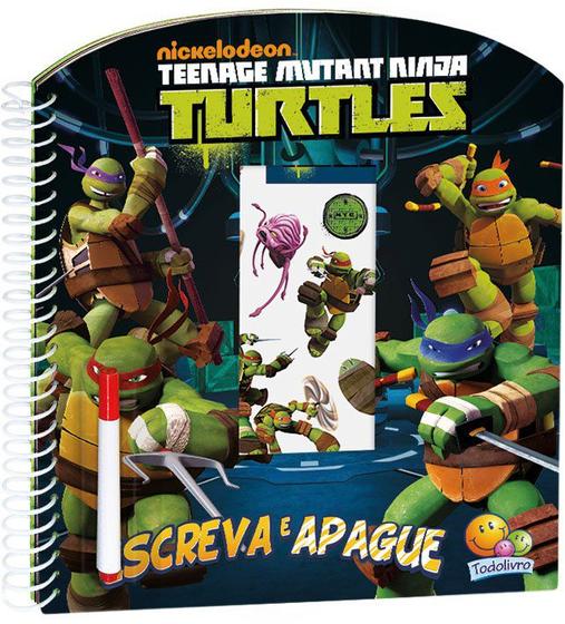 Imagem de Livro - Escreva e apague licenciados: Ninja Turtles