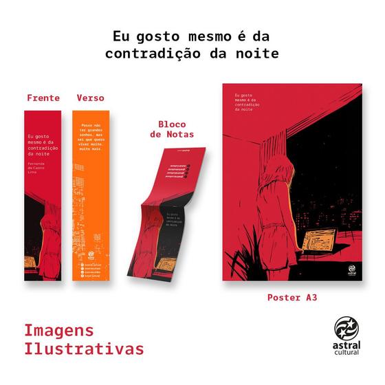 Imagem de Livro - Eu gosto mesmo é da contradição da noite + pôster + marca-páginas + bloco de anotações