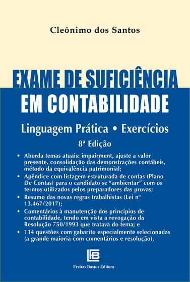 Imagem de Livro - EXAME DE SUFICIÊNCIA EM CONTABILIDADE
