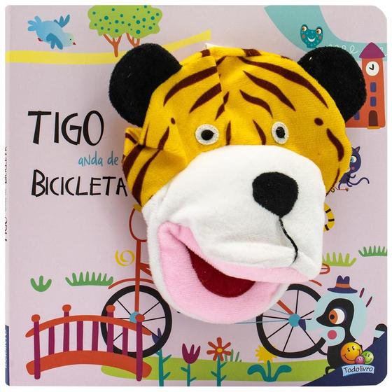 Imagem de Livro - Fantoches Animados: Tigo anda de Bicicleta