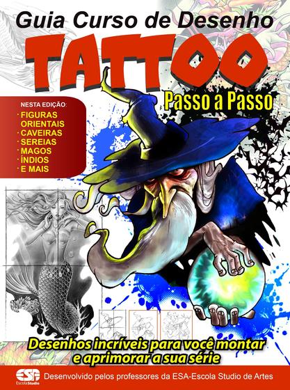 Imagem de Livro - Guia Curso de desenho tattoo passo a passo
