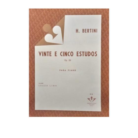 Imagem de Livro h. bertini vinte e cinco estudos para piano op. 29 - IRMÃOS VITALE