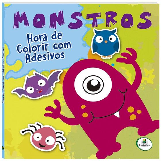Imagem de Livro - Hora de Colorir com adesivos: Monstros