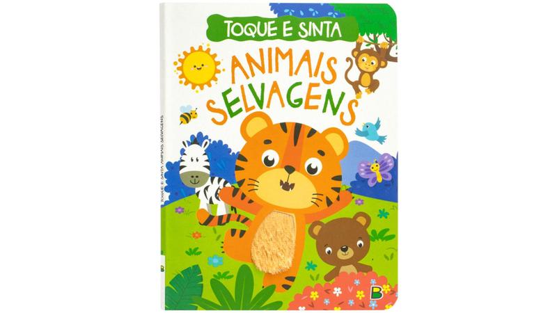 Livro Infantil Capa Dura Cartonado - Toque e Sinta - Animais Selvagens ...