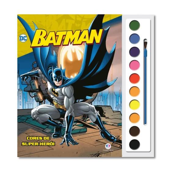 Imagem de Livro Infantil Colorir Batman + Pincel - Ciranda Cultural