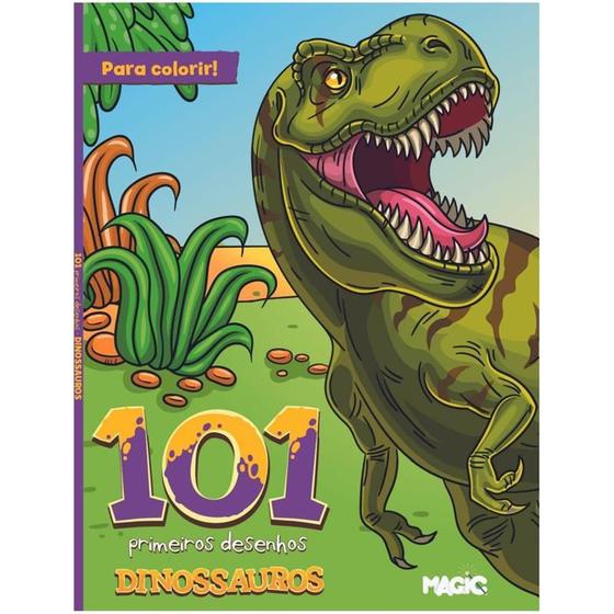 Imagem de Livro Infantil Colorir Dinossauros 101 Desenhos (9788538094104) - Ciranda