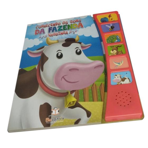 Imagem de Livro Infantil Conhecendo os sons da fazenda  Vaquinha / Vaca - Blu Editora - Livro sonoro