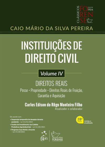 Imagem de Livro - Instituições de Direito Civil - Direitos Reais - Vol. IV
