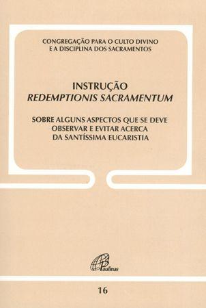 Imagem de Livro - Instrução Redemptionis Sacramentum - Doc. 16