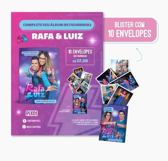 Imagem de Livro - Kit De 10 Envelopes Com 50 Cromos Do Livro Ilustrado Oficial Rafa & Luiz