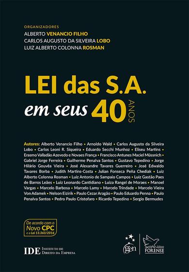 Imagem de Livro - Lei das S. A. em seus 40 anos