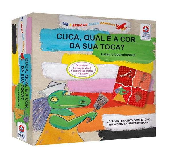 Imagem de Livro - Ler e Brincar Basta Começar - Cuca, qual é a cor da sua toca? - Descubra as cores e personagens do folclore em um livro interativo com quebra-cabeça