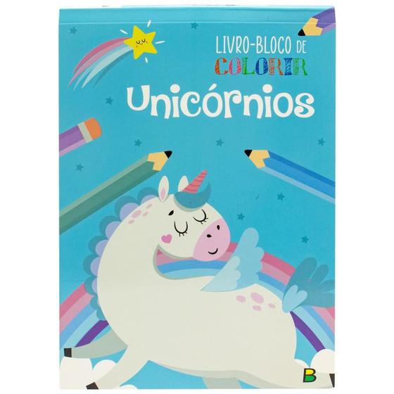 Imagem de Livro - Livro-BLOCO de Colorir: Unicórnios