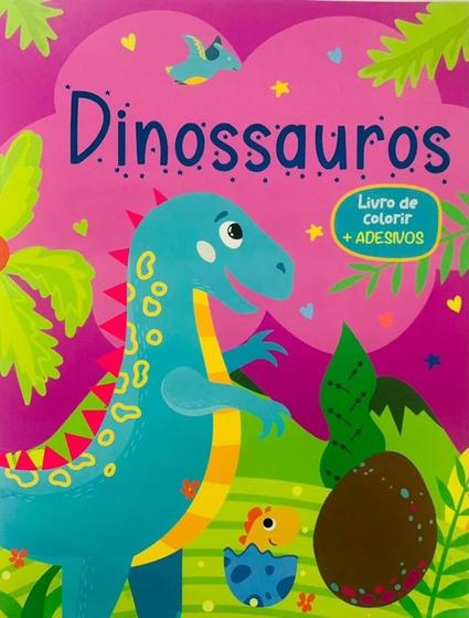 Imagem de Livro - Livro De Colorir Com Adesivos - Dinossauros