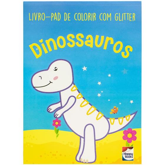 Imagem de Livro - Livro-pad de colorir com Glitter: Dinossauros