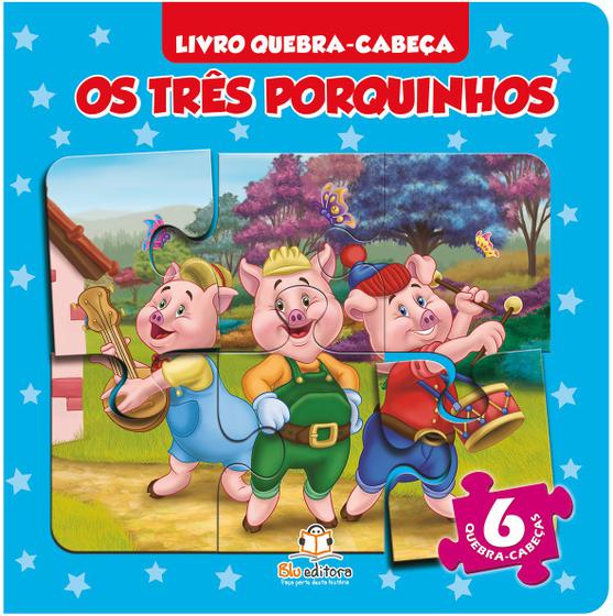 Livro - Livro quebra-cabeça: Os três porquinhos Menor preço em Livro - Livro quebra-cabeça: Os três porquinhos