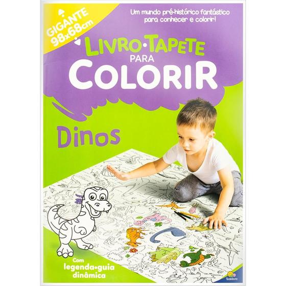 Imagem de Livro - Livro-Tapete para Colorir: Dinos
