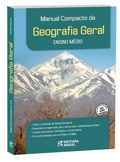 Imagem de Livro Manual Compacto De Geografia Geral - Ensino Médio - Rideel