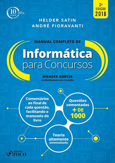 Imagem de Livro - Manual completo - Informática para concursos - 3ª edição - 2018