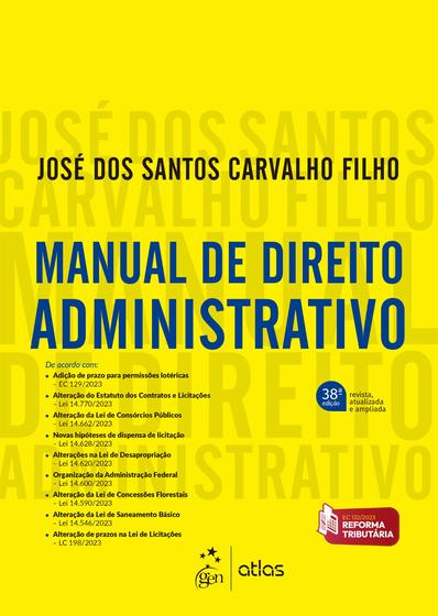 Imagem de Livro - Manual de Direito Administrativo - 38ª Edição 2024