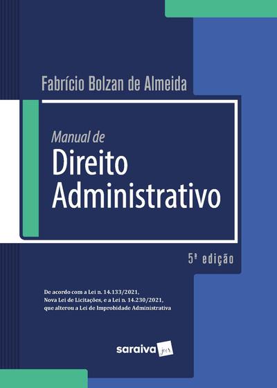 Imagem de Livro - Manual de direito administrativo - 5ª edição 2022