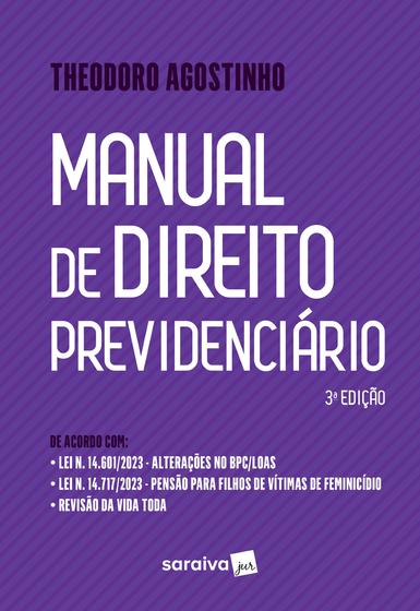 Imagem de Livro - Manual de Direito Previdenciário - 3ª edição 2024