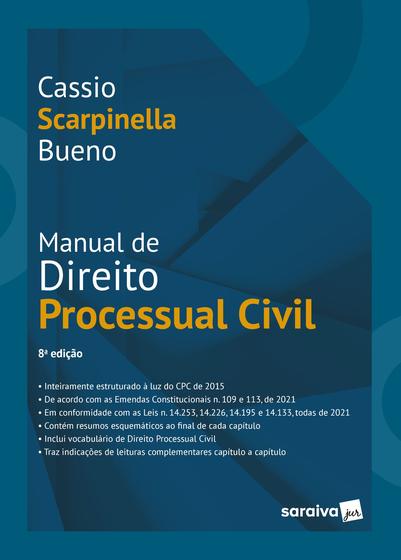 Imagem de Livro - Manual de direito processual civil - 8ª edição 2022
