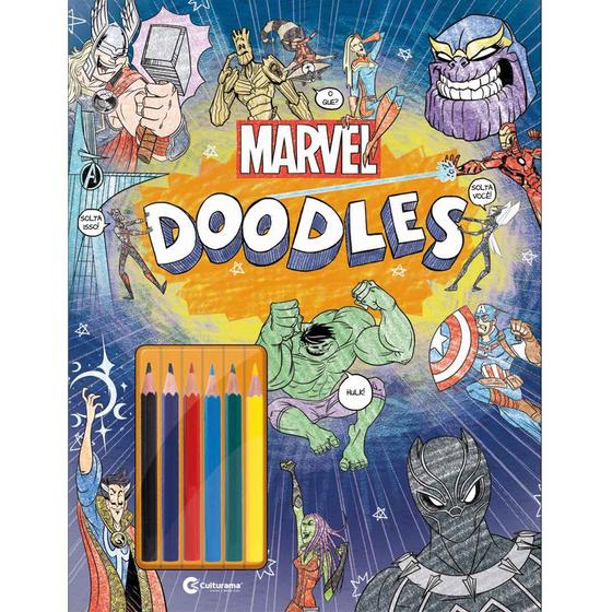 Imagem de Livro - MARVEL DOODLES LER E COLORIR COM LAPIS