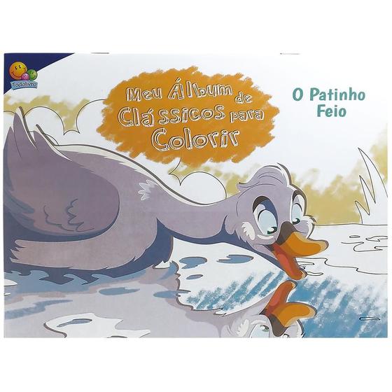 Imagem de Livro - Meu Álbum de Clássicos p/ Colorir:Patinho...